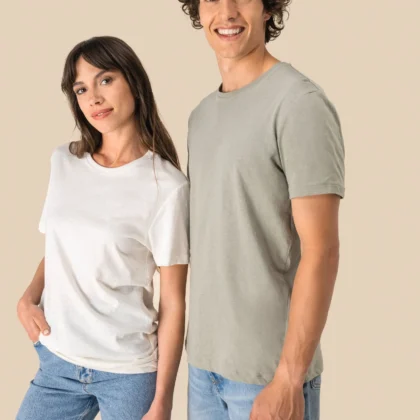 SP325 - T-shirt écoresponsable en coton bio et lin unisexe