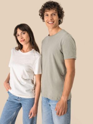 SP325 - T-shirt écoresponsable en coton bio et lin unisexe