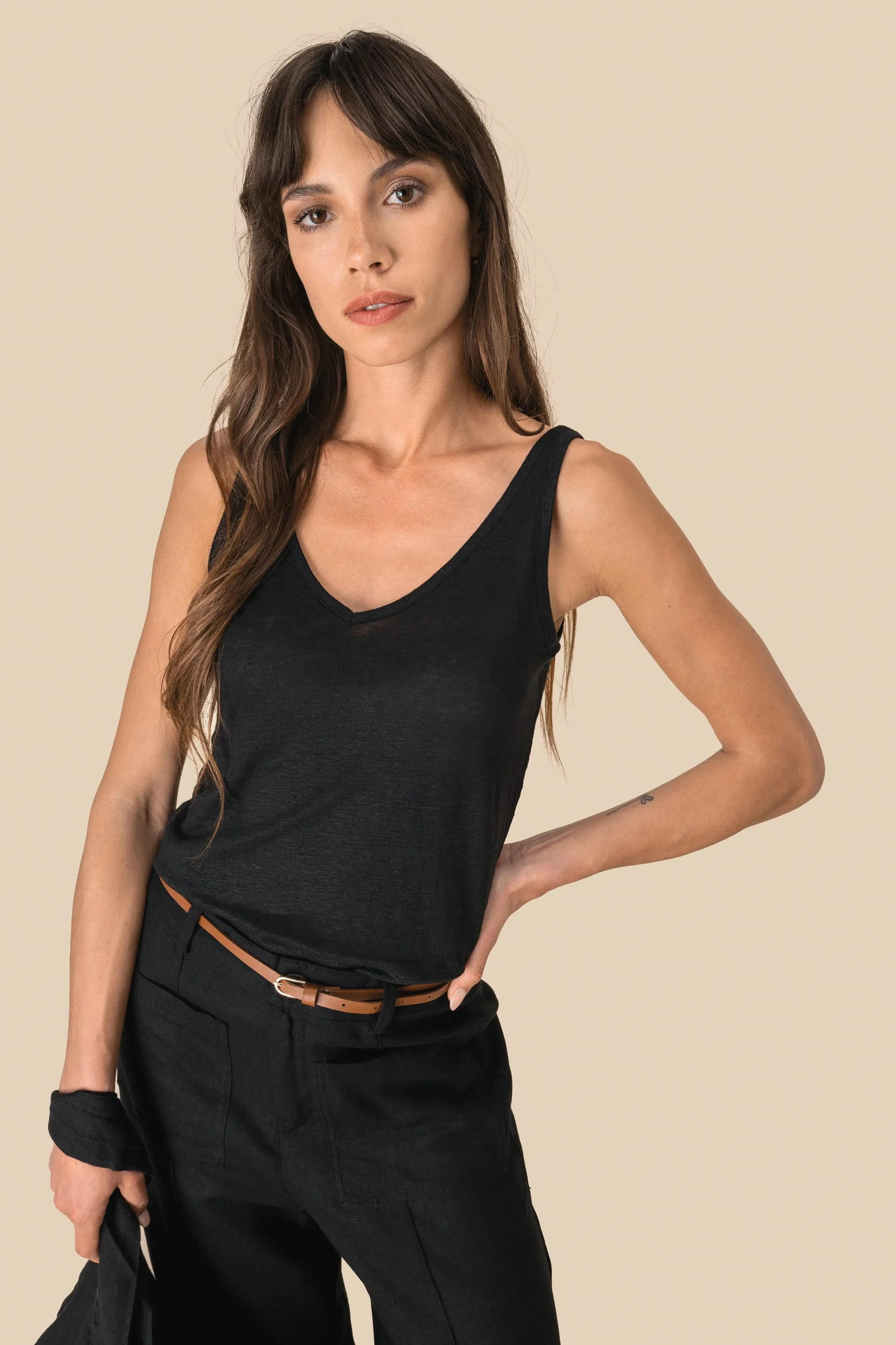SP343 - Débardeur en lin femme – Image 3