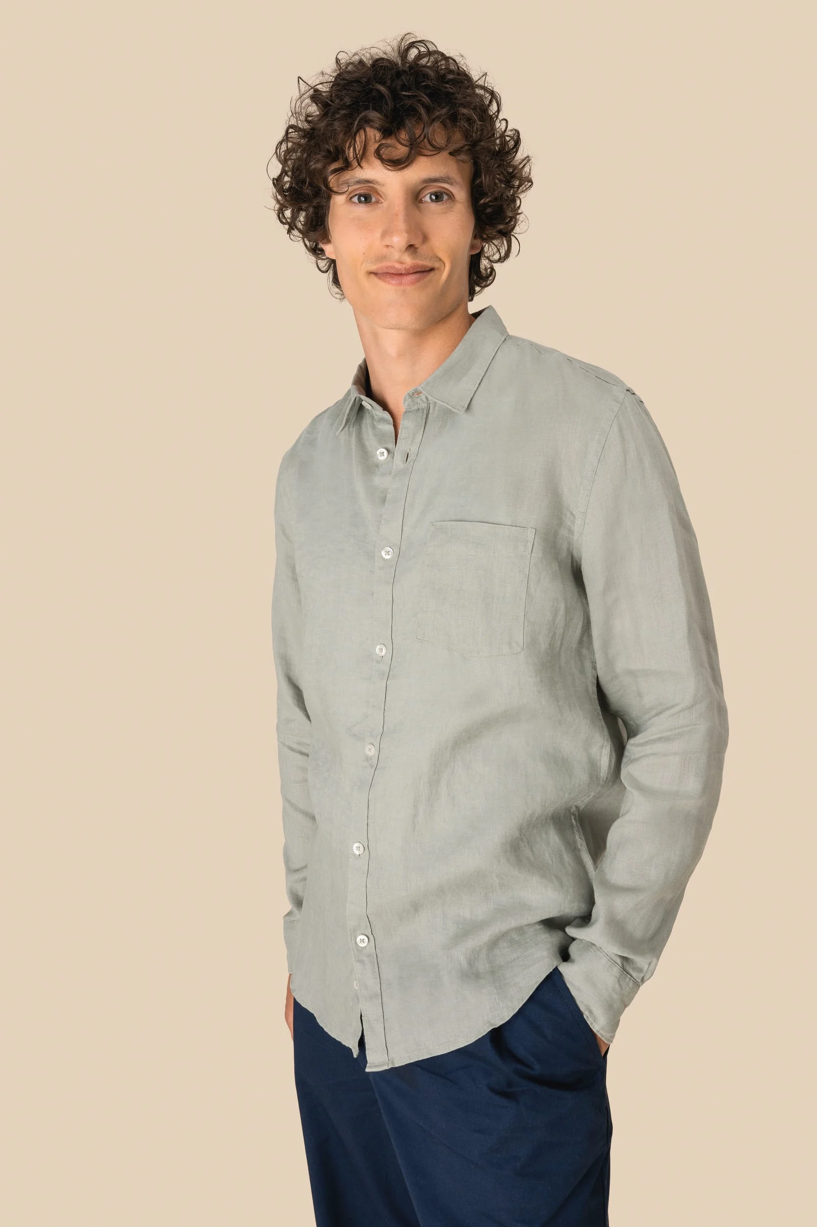 SP504 - Chemise en lin homme – Image 4
