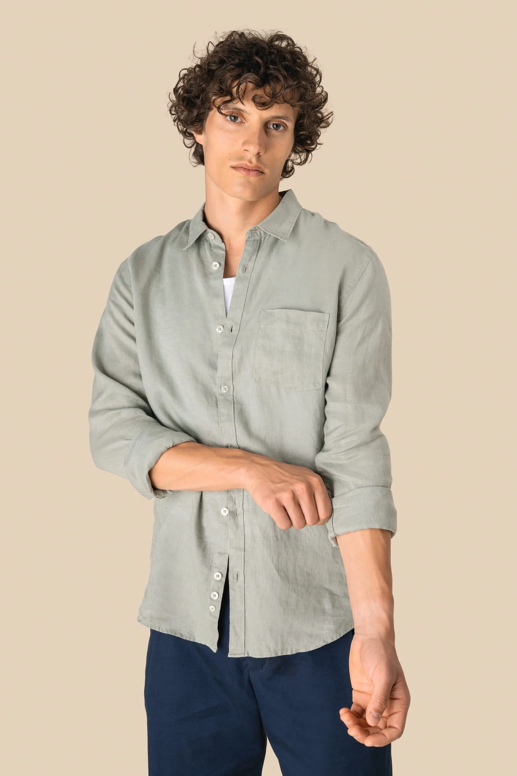 SP504 - Chemise en lin homme – Image 5