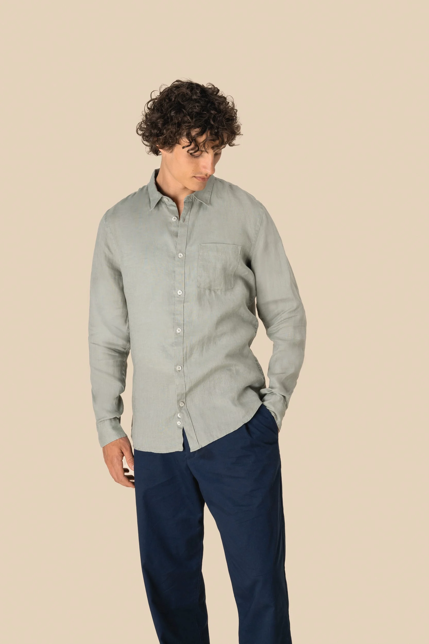 SP504 - Chemise en lin homme – Image 3