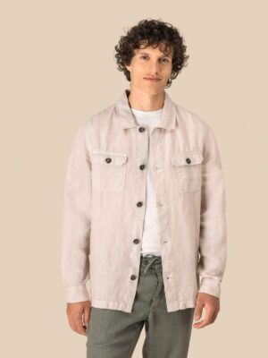 SP516 - Surchemise délavée en lin homme