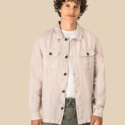 SP516 - Surchemise délavée en lin homme