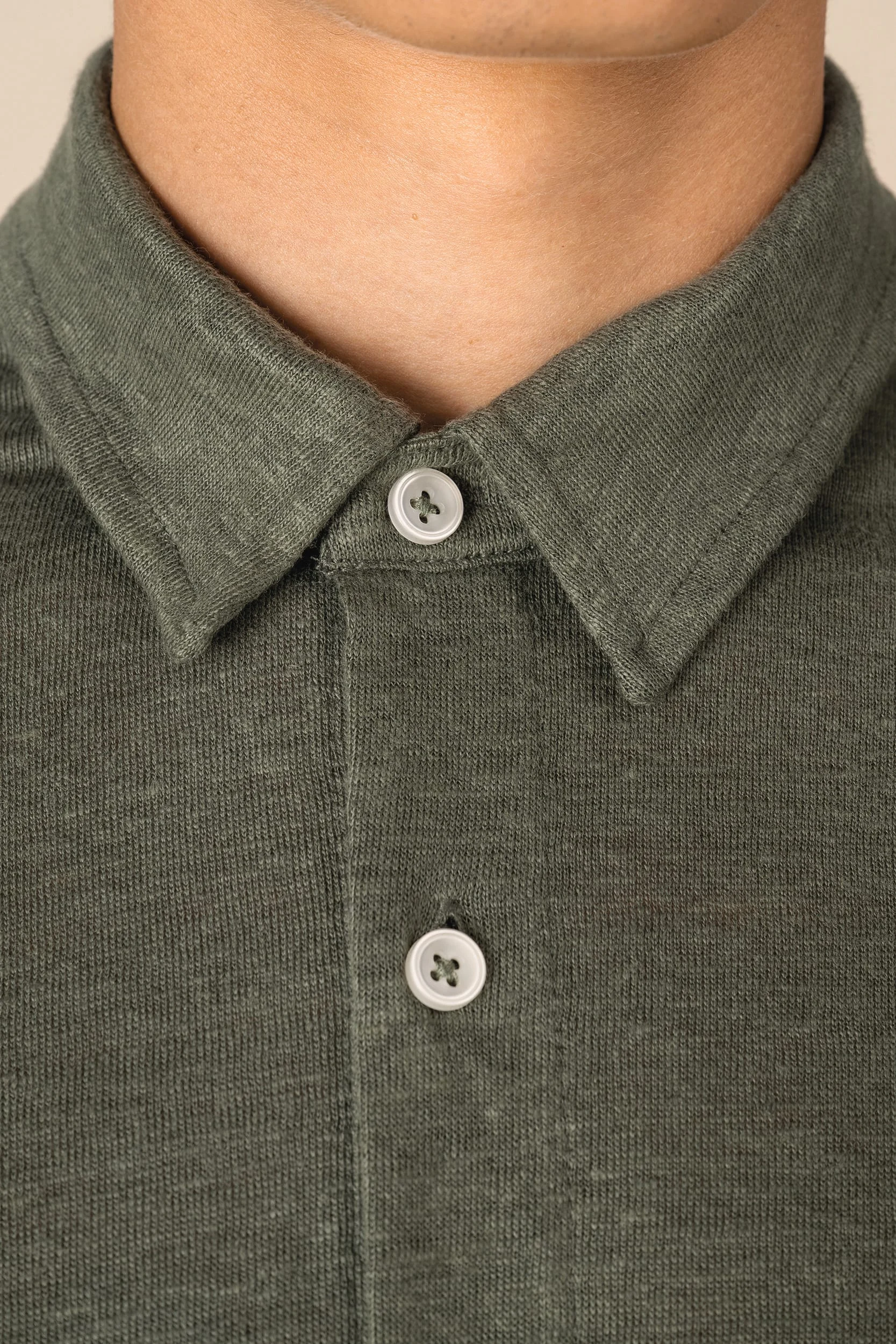SP517 - Chemise à manches courtes en lin homme – Image 7