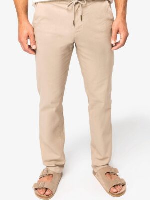 SP708 - Pantalon écoresponsable en lin et coton bio homme