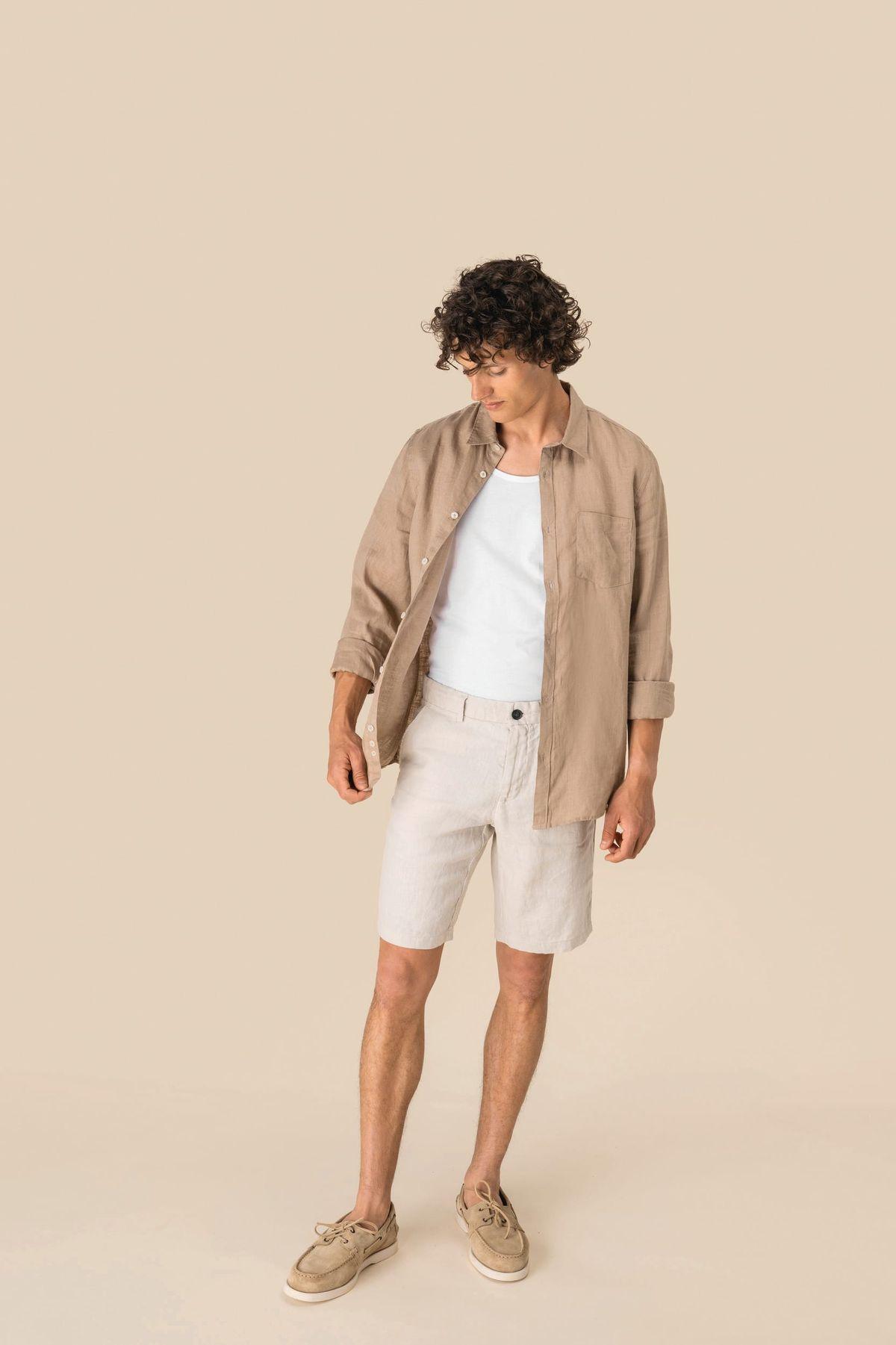 SP711 - Bermuda en lin homme – Image 3