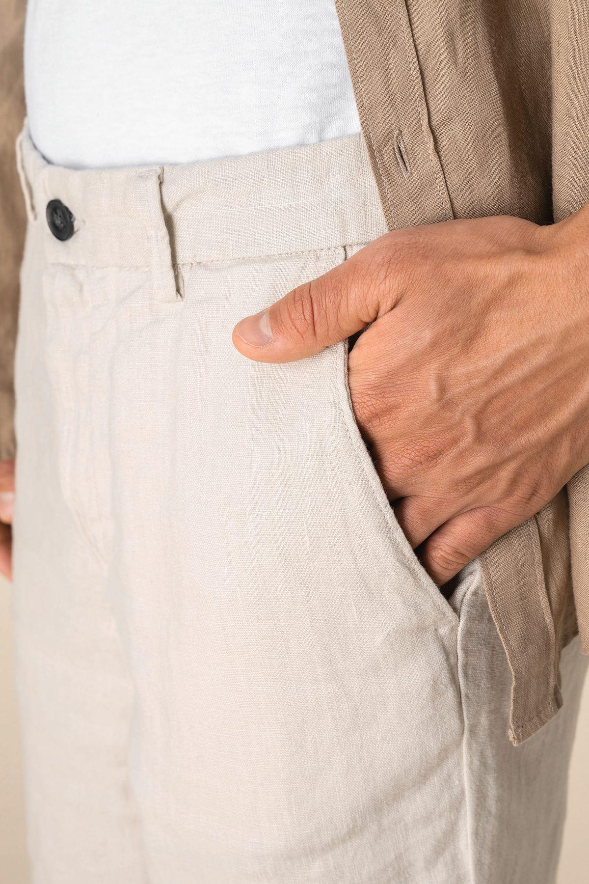SP711 - Bermuda en lin homme – Image 8