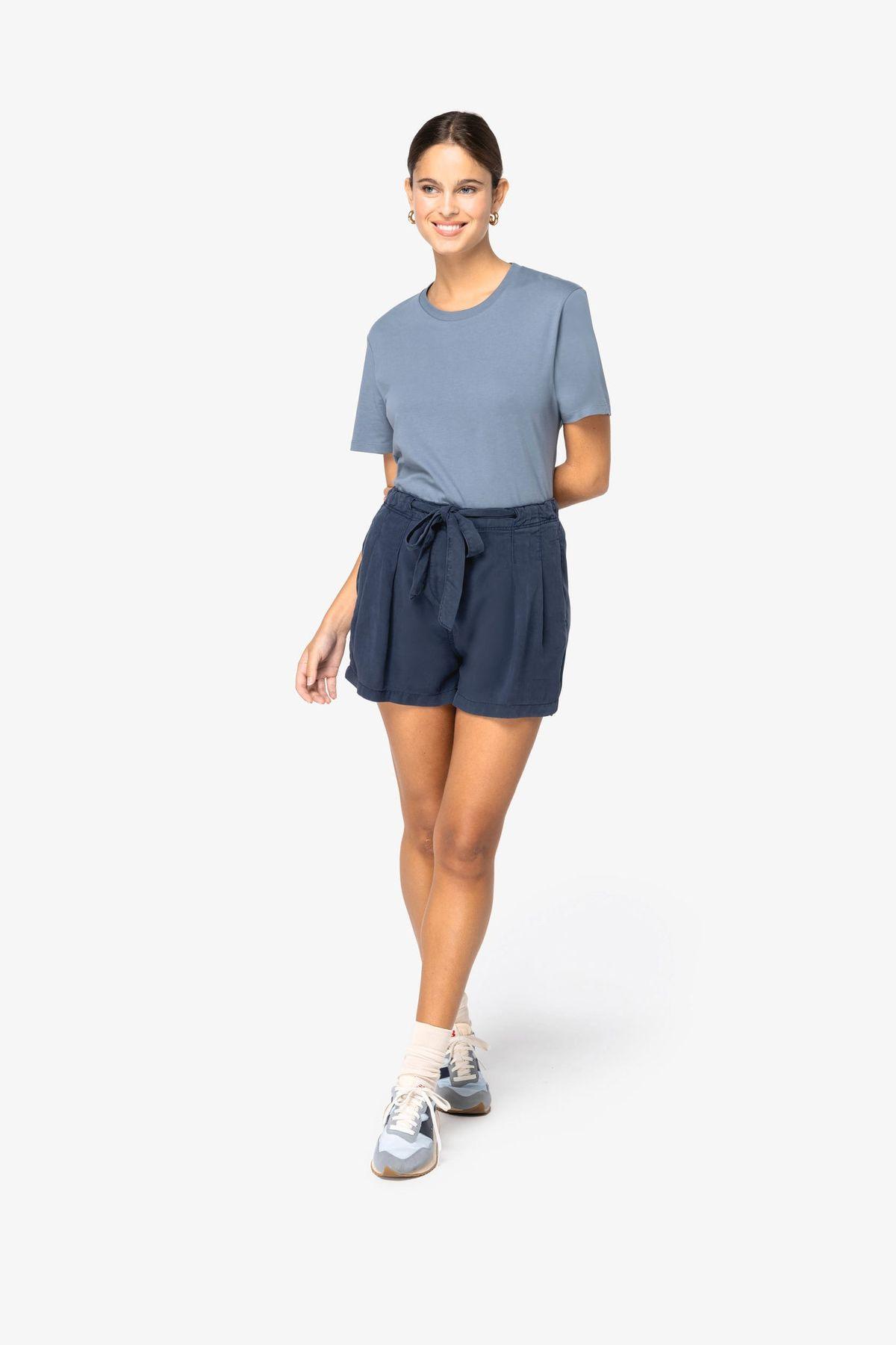 SP725 - Short écoresponsable délavé en lyocell femme – Image 3