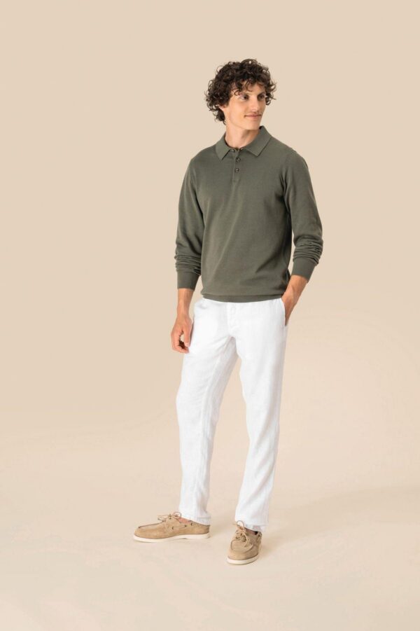 SP732 - Pantalon délavé en lin homme – Image 3