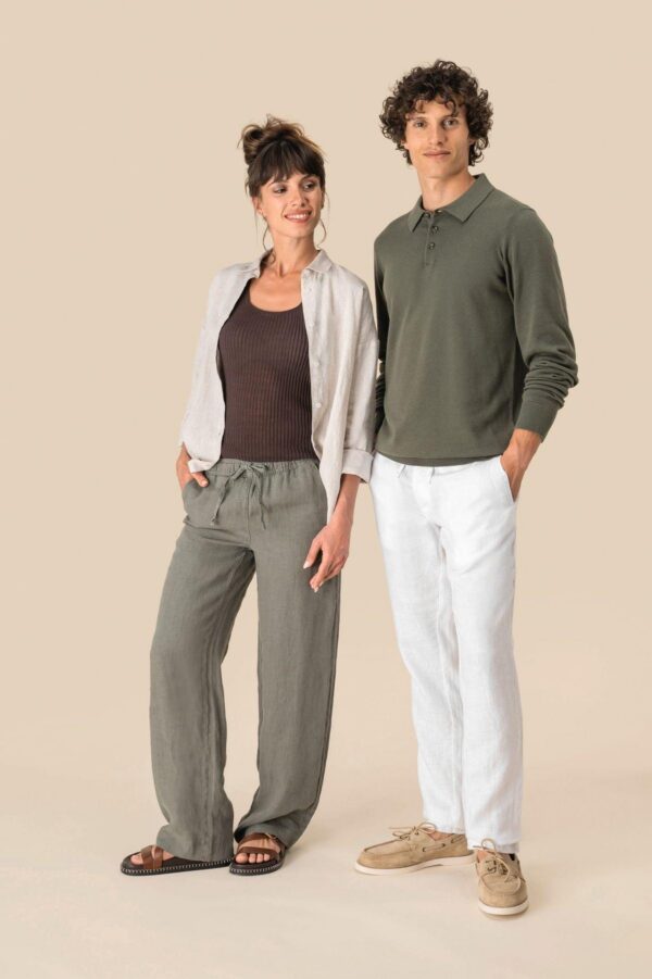 SP732 - Pantalon délavé en lin homme – Image 5