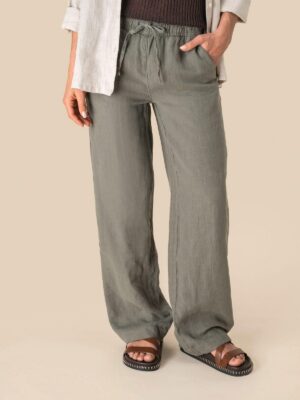 SP733 - Pantalon délavé en lin femme