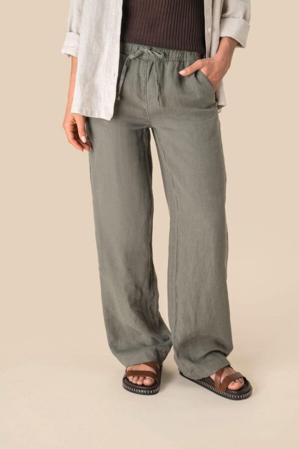 SP733 - Pantalon délavé en lin femme