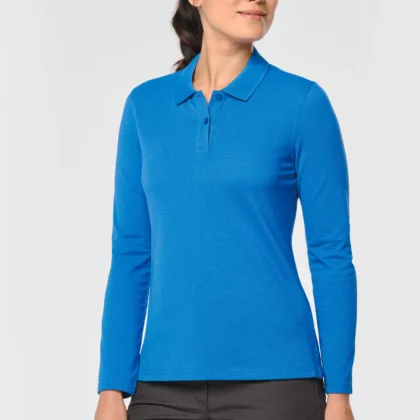WK277 - Polo manches longues femme