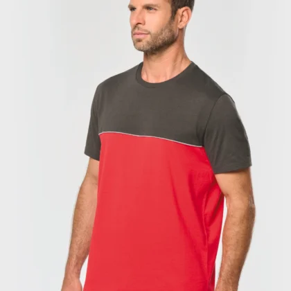 WK304 - T-shirt bicolore écoresponsable manches courtes unisexe