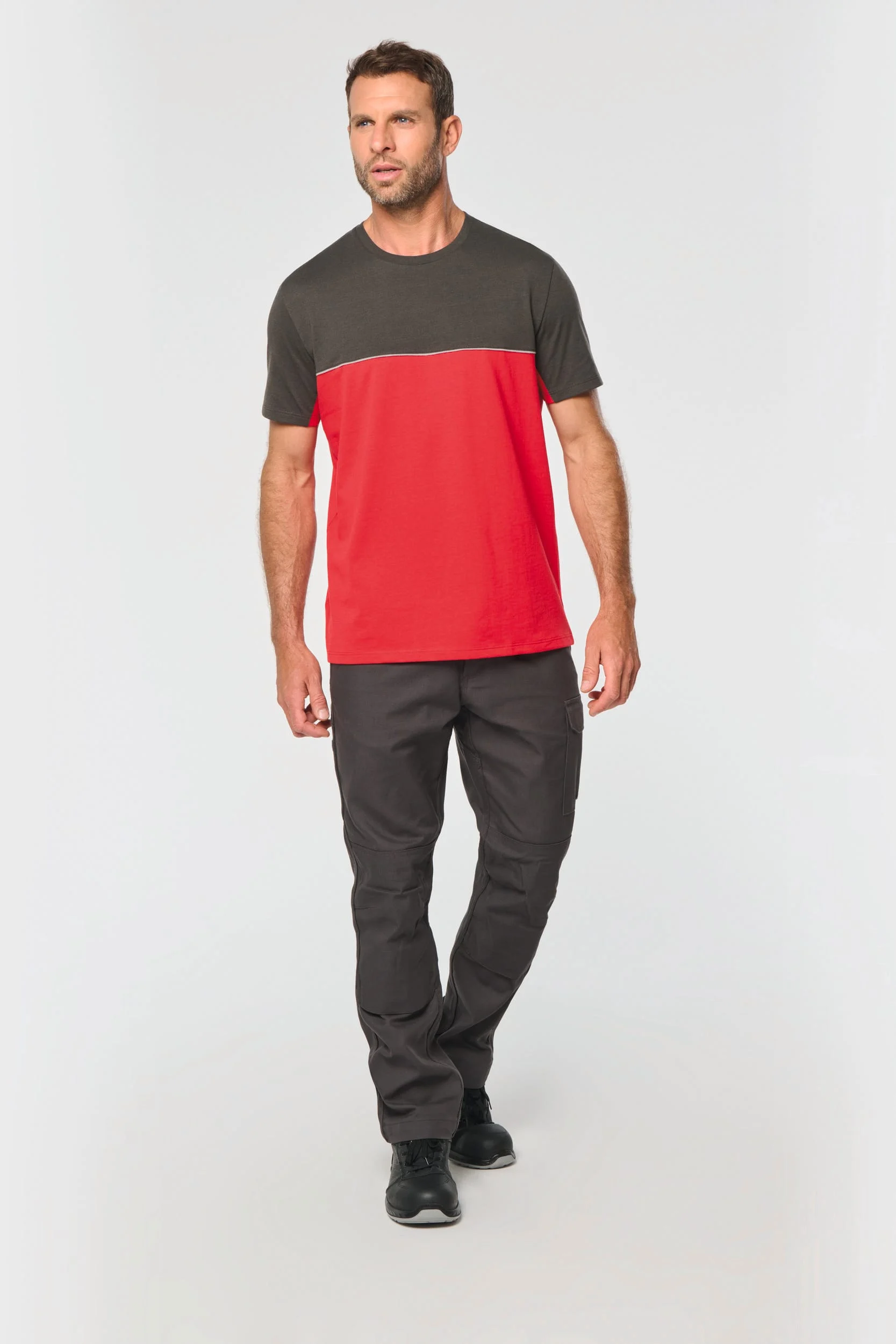 WK304 - T-shirt bicolore écoresponsable manches courtes unisexe – Image 2