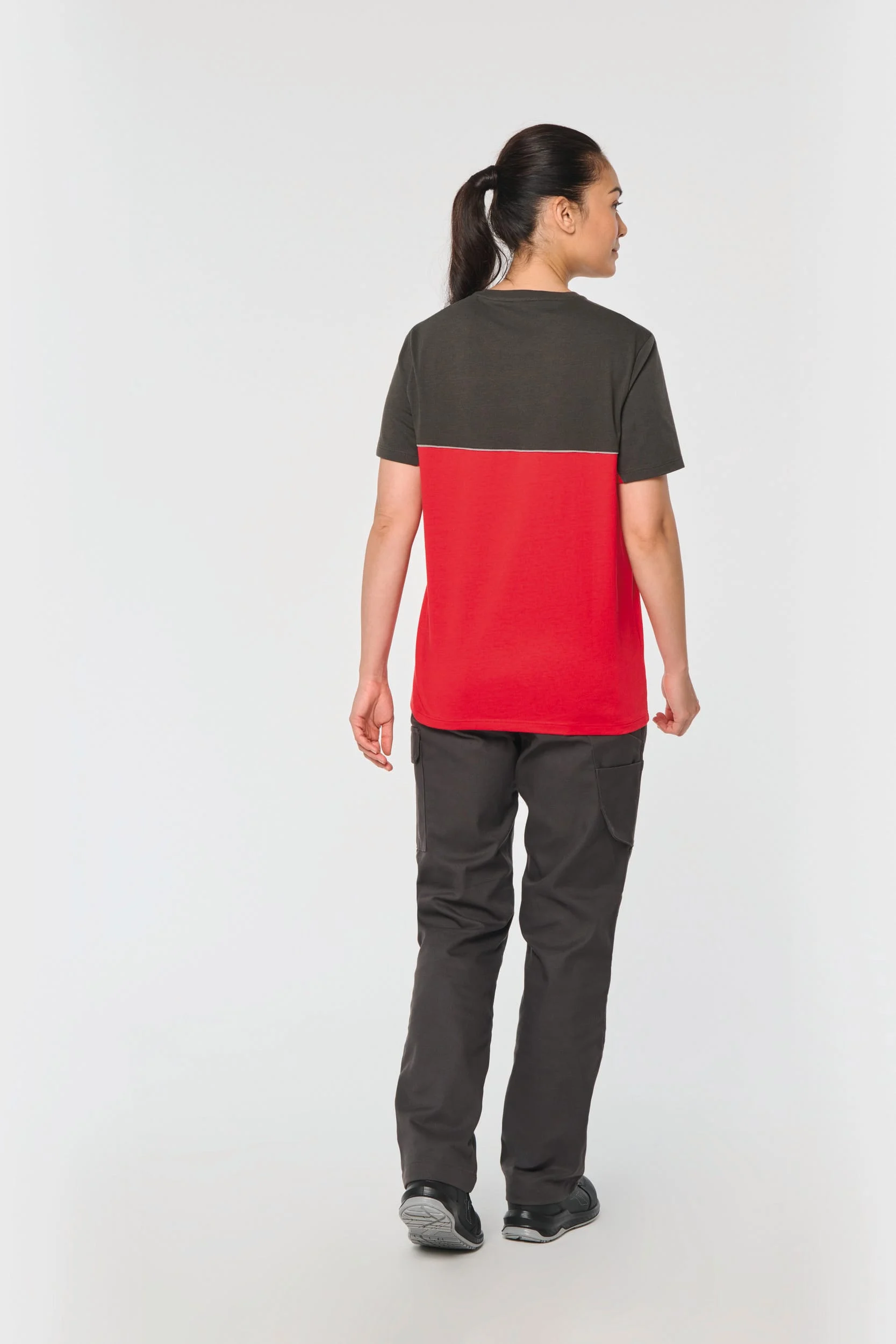 WK304 - T-shirt bicolore écoresponsable manches courtes unisexe – Image 3