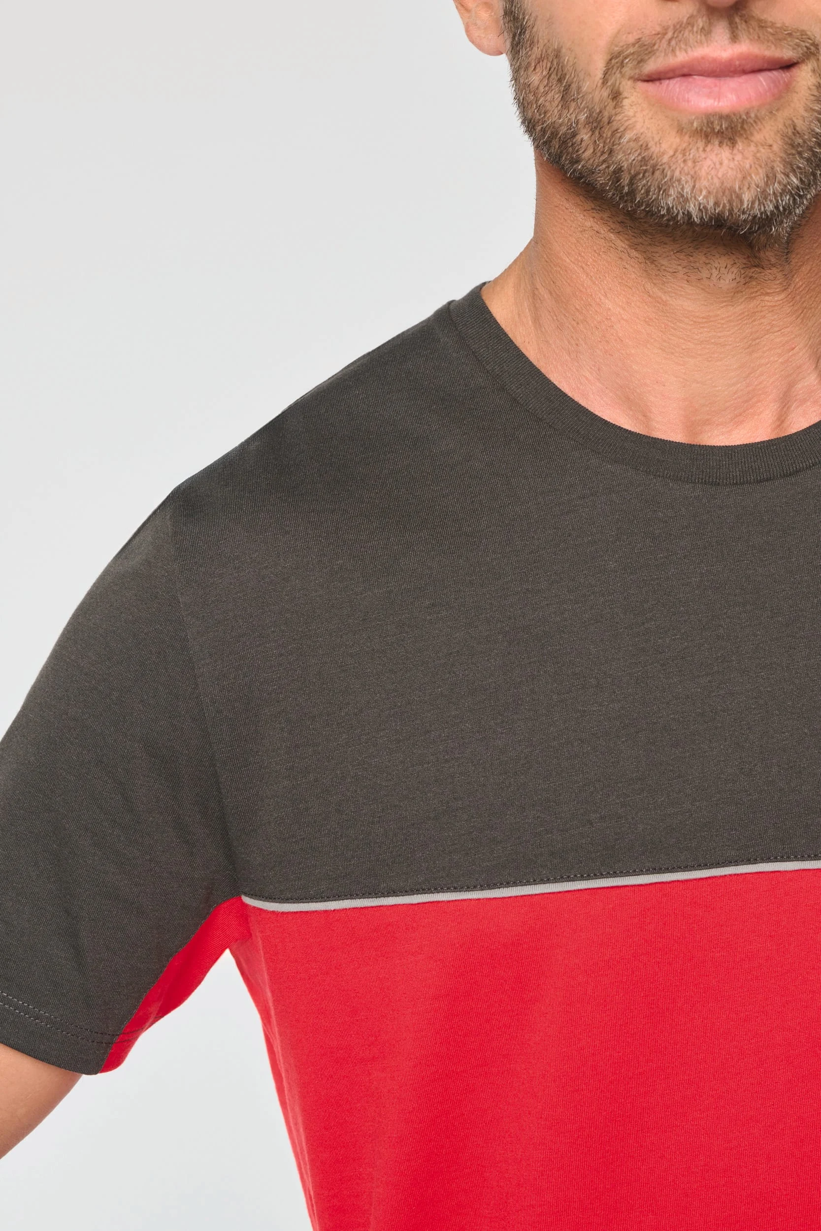 WK304 - T-shirt bicolore écoresponsable manches courtes unisexe – Image 4