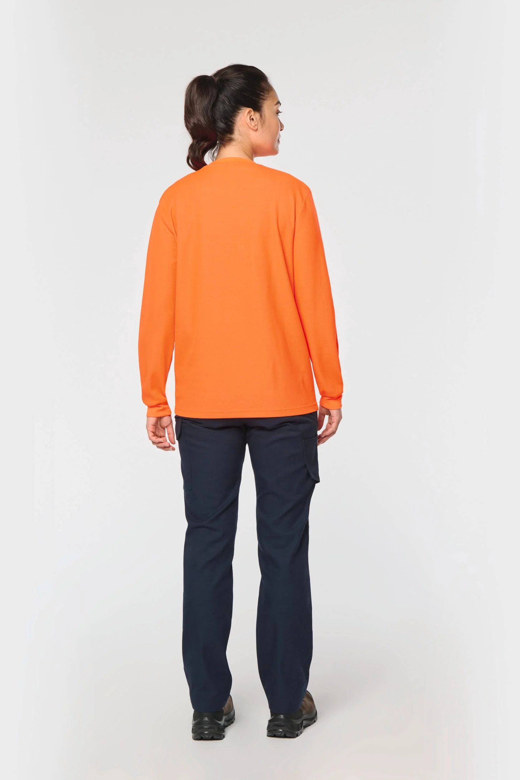 WK318 - T-shirt unisexe écoresponsable manches longues coton/polyester – Image 3