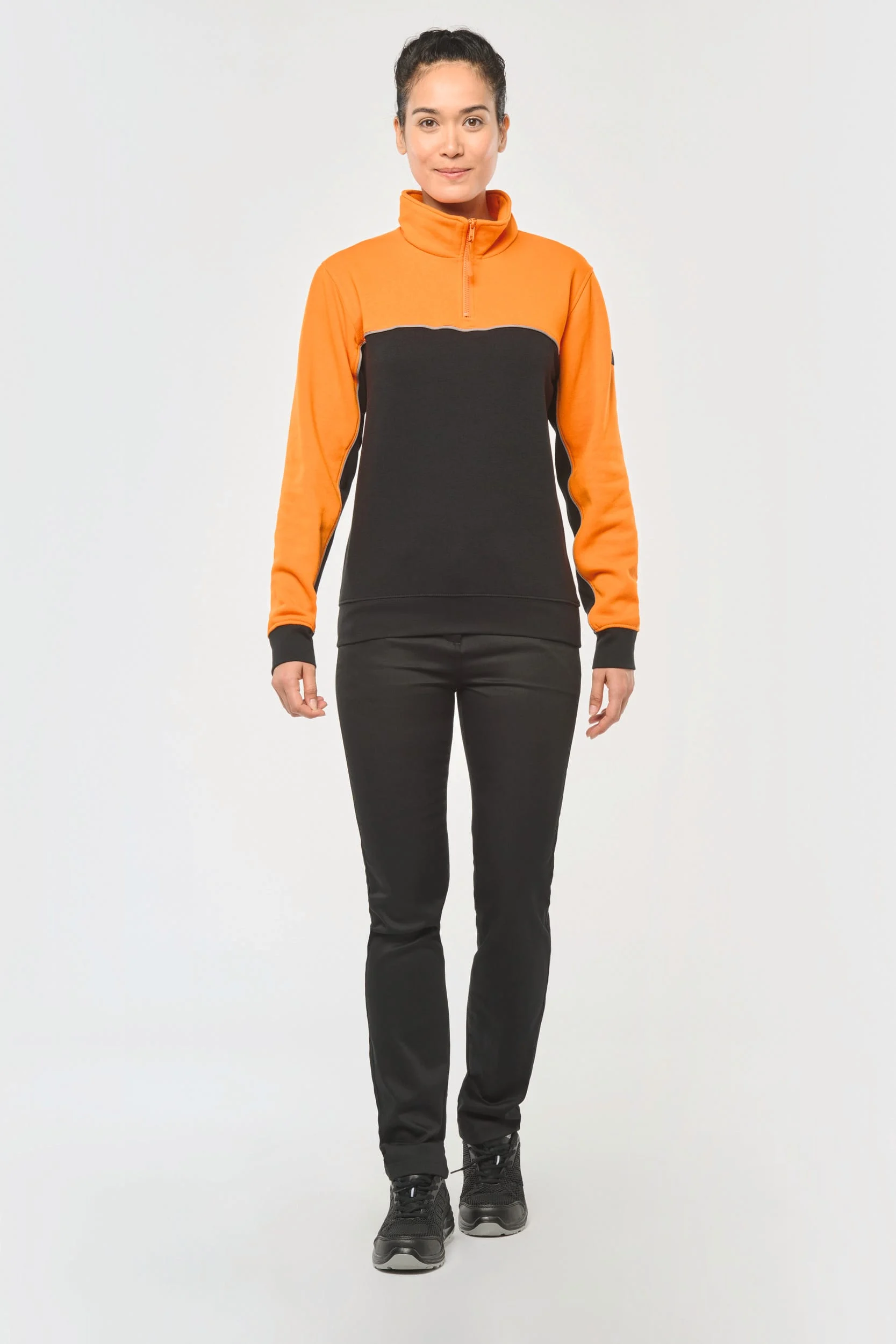 WK404 - Sweat-shirt écoresponsable col zippé unisexe – Image 7