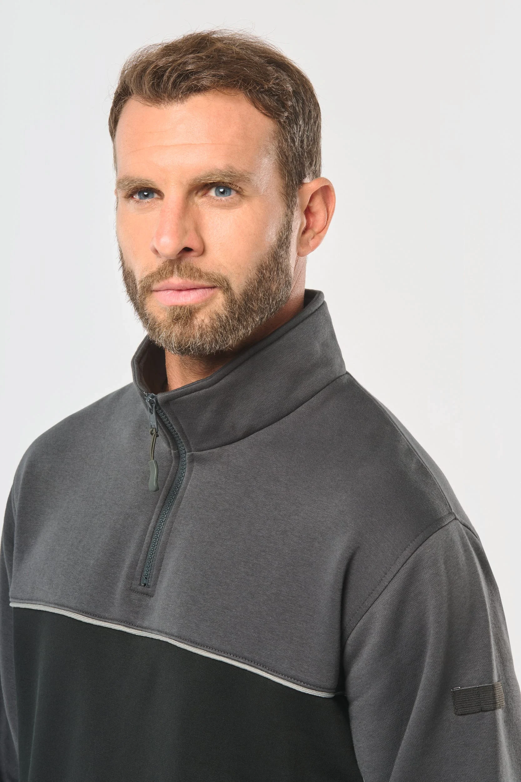 WK404 - Sweat-shirt écoresponsable col zippé unisexe – Image 9