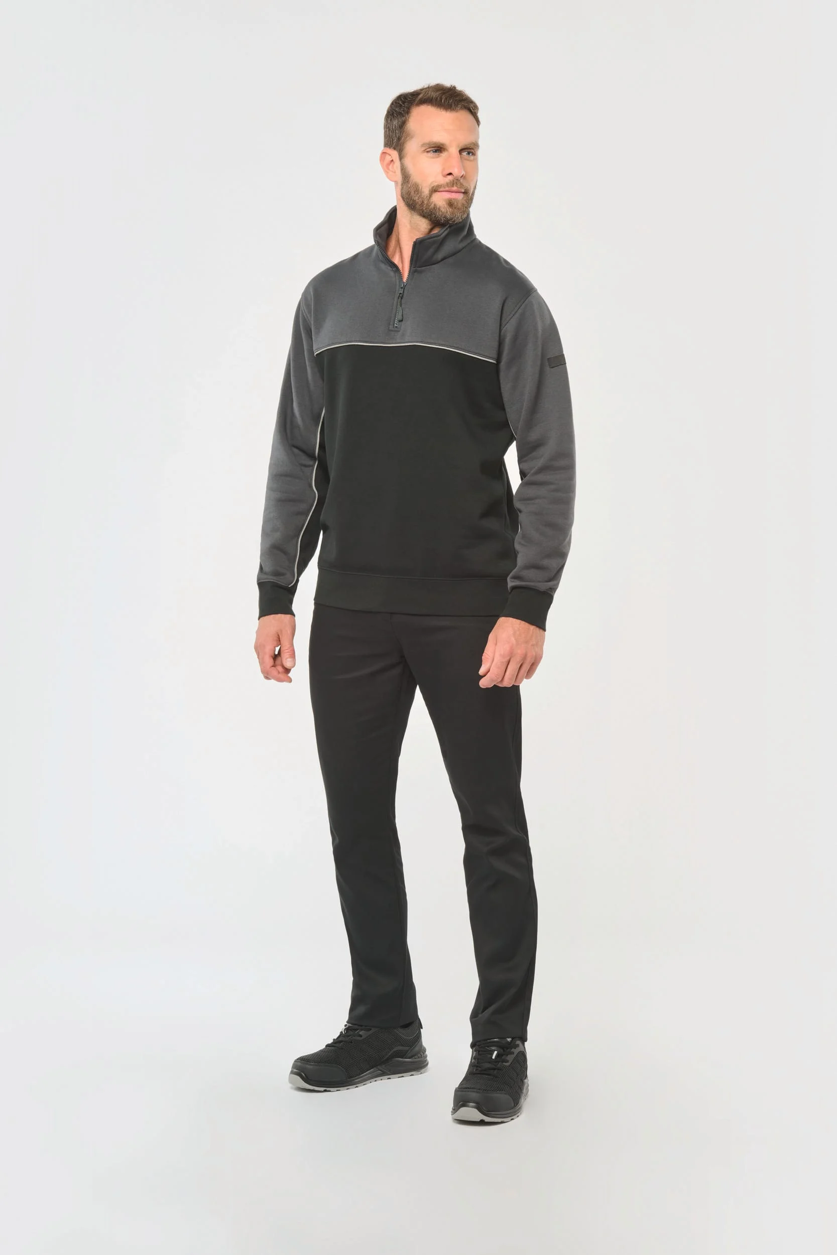 WK404 - Sweat-shirt écoresponsable col zippé unisexe – Image 4