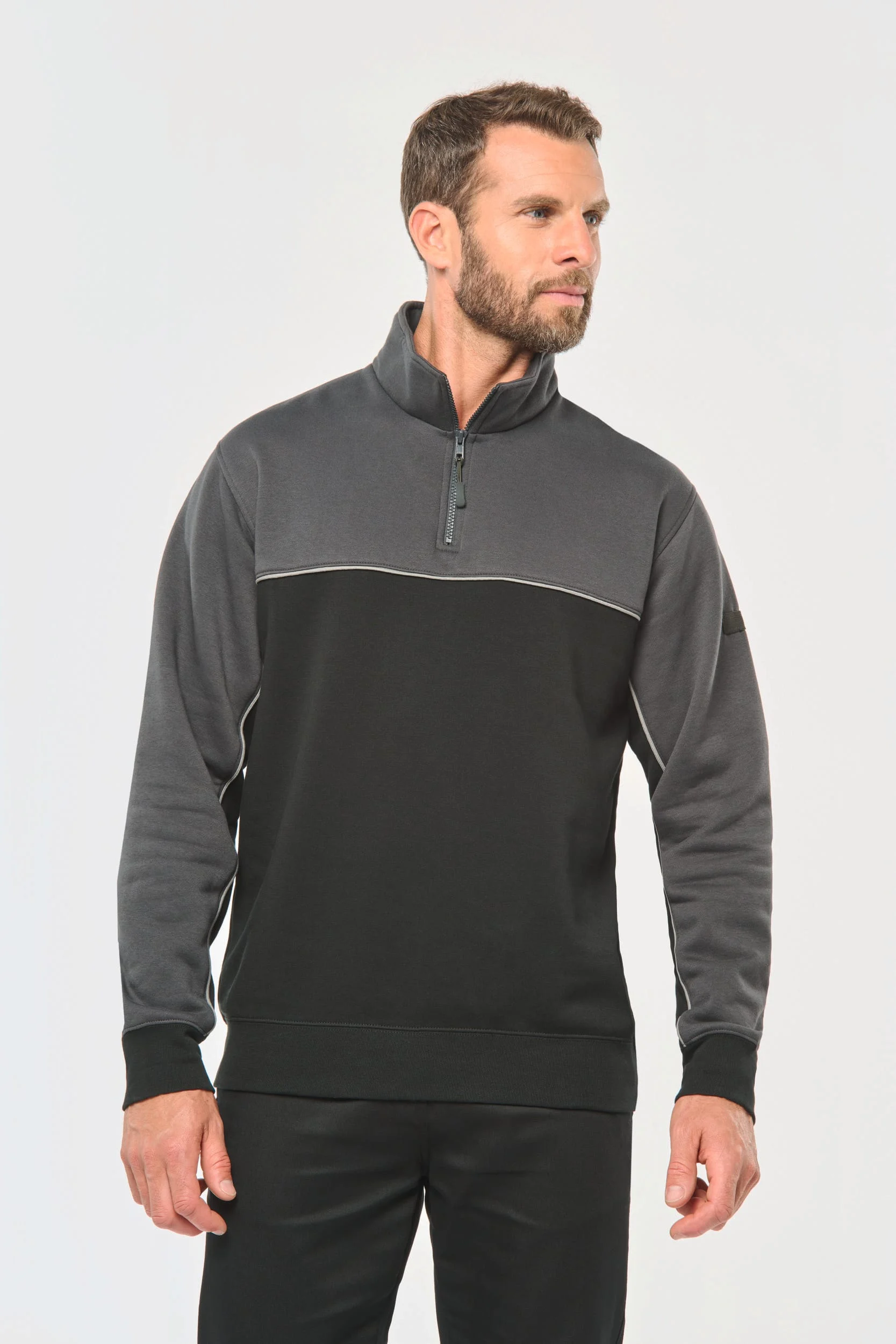WK404 - Sweat-shirt écoresponsable col zippé unisexe – Image 2