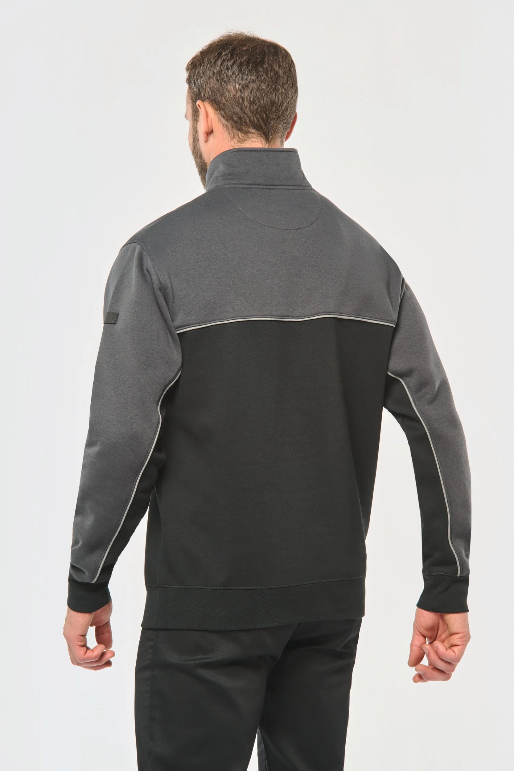 WK404 - Sweat-shirt écoresponsable col zippé unisexe – Image 3