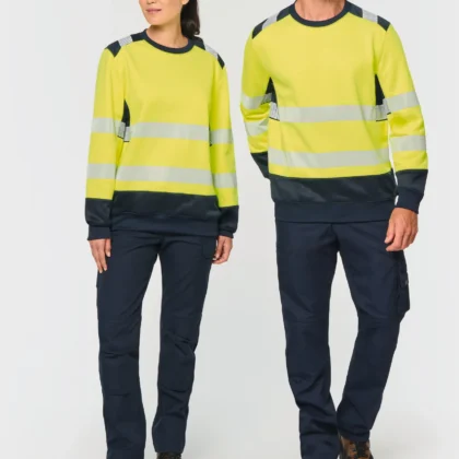 WK420 - Sweat-shirt de sécurité recyclé col rond unisexe