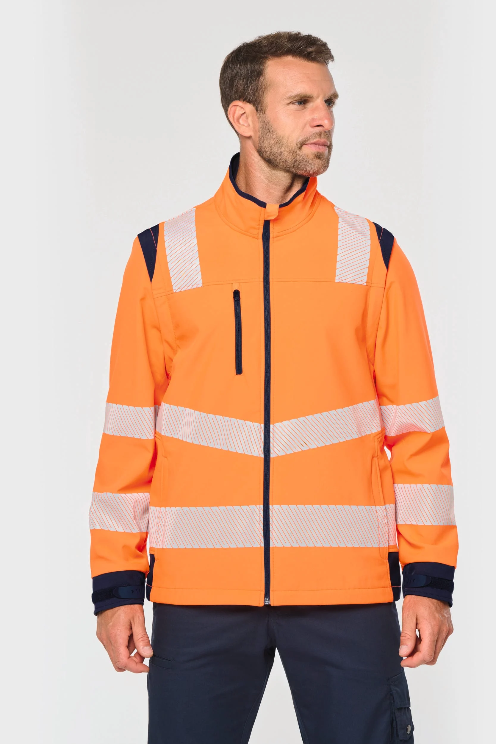 WK460 - Veste softshell de sécurité recyclée avec manches détachables unisexe – Image 2