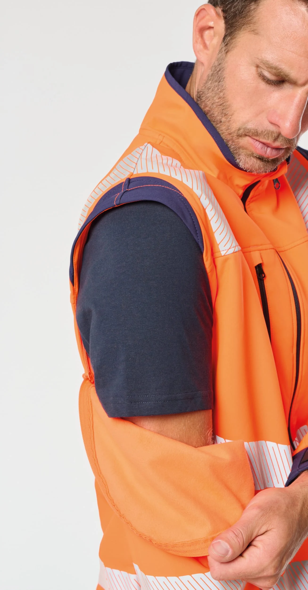 WK460 - Veste softshell de sécurité recyclée avec manches détachables unisexe – Image 5