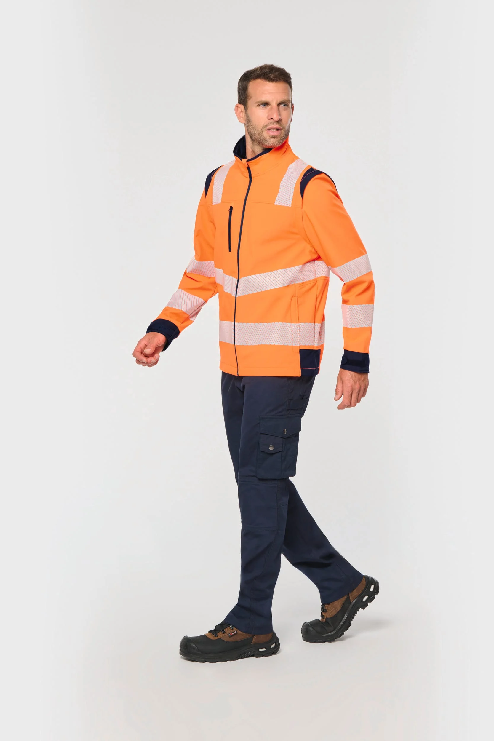 WK460 - Veste softshell de sécurité recyclée avec manches détachables unisexe – Image 3