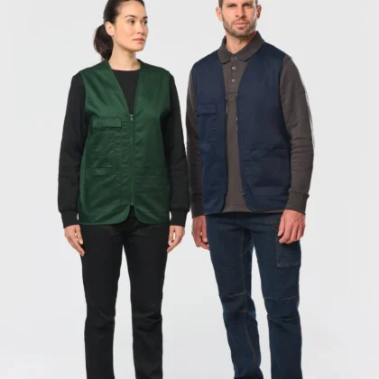 WK608 - Gilet polycoton multipoches unisexe