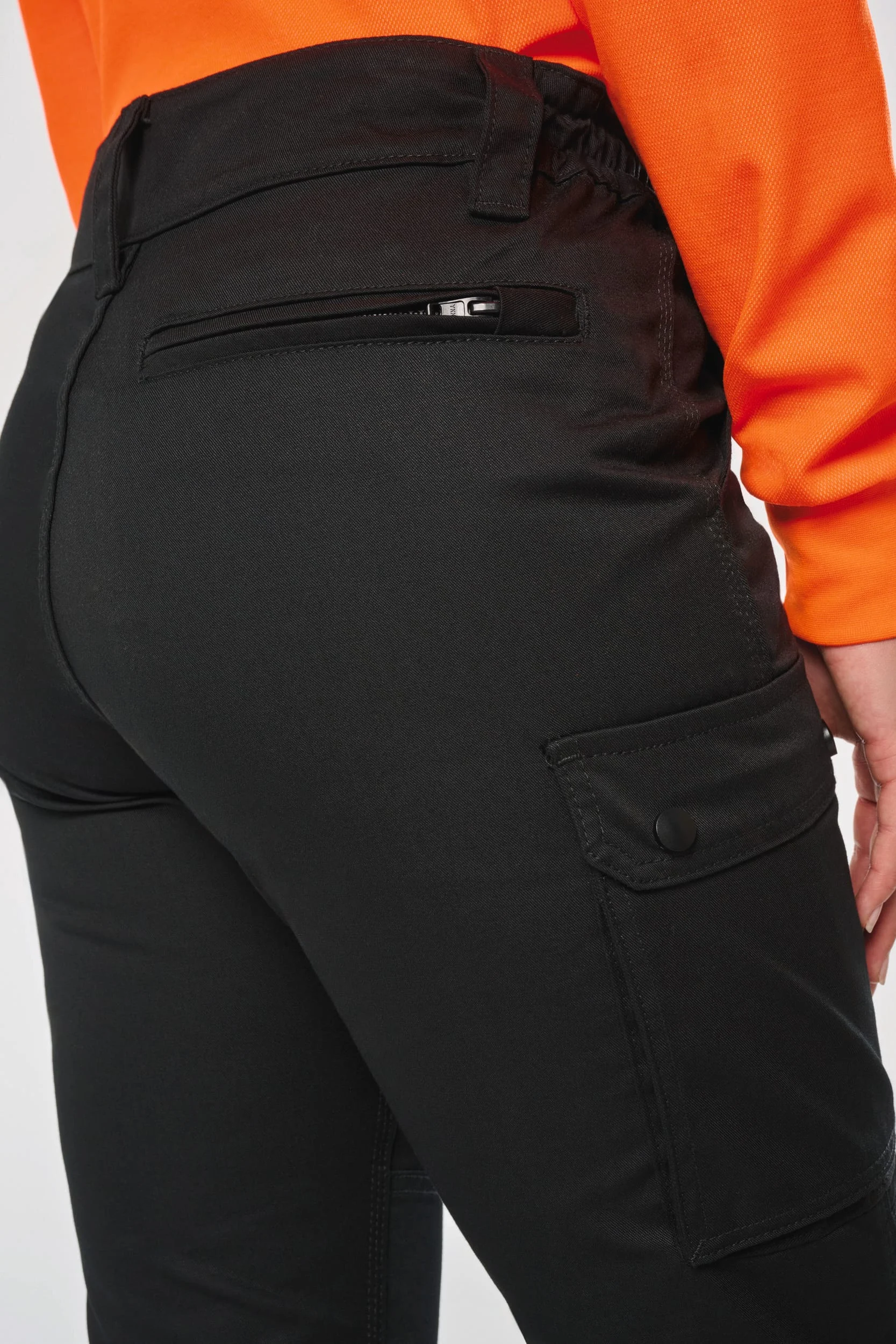 WK712 - Pantalon cargo unisexe avec bas élastiqué et bande réfléchissante – Image 14