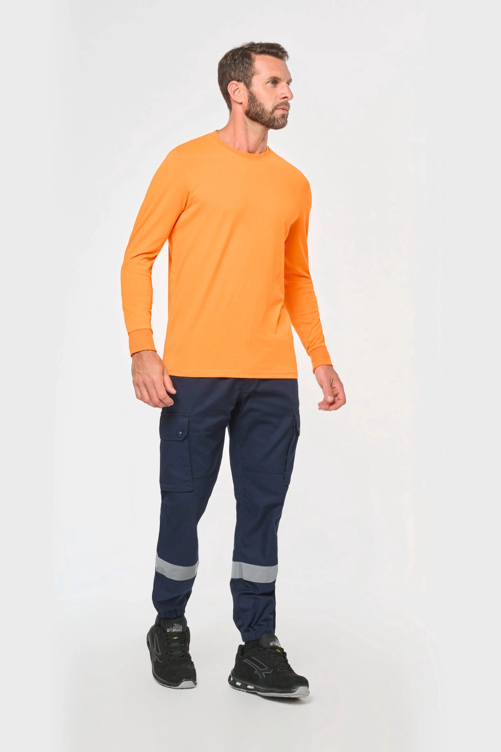 WK712 - Pantalon cargo unisexe avec bas élastiqué et bande réfléchissante – Image 23