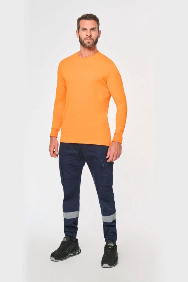WK712 - Pantalon cargo unisexe avec bas élastiqué et bande réfléchissante – Image 4