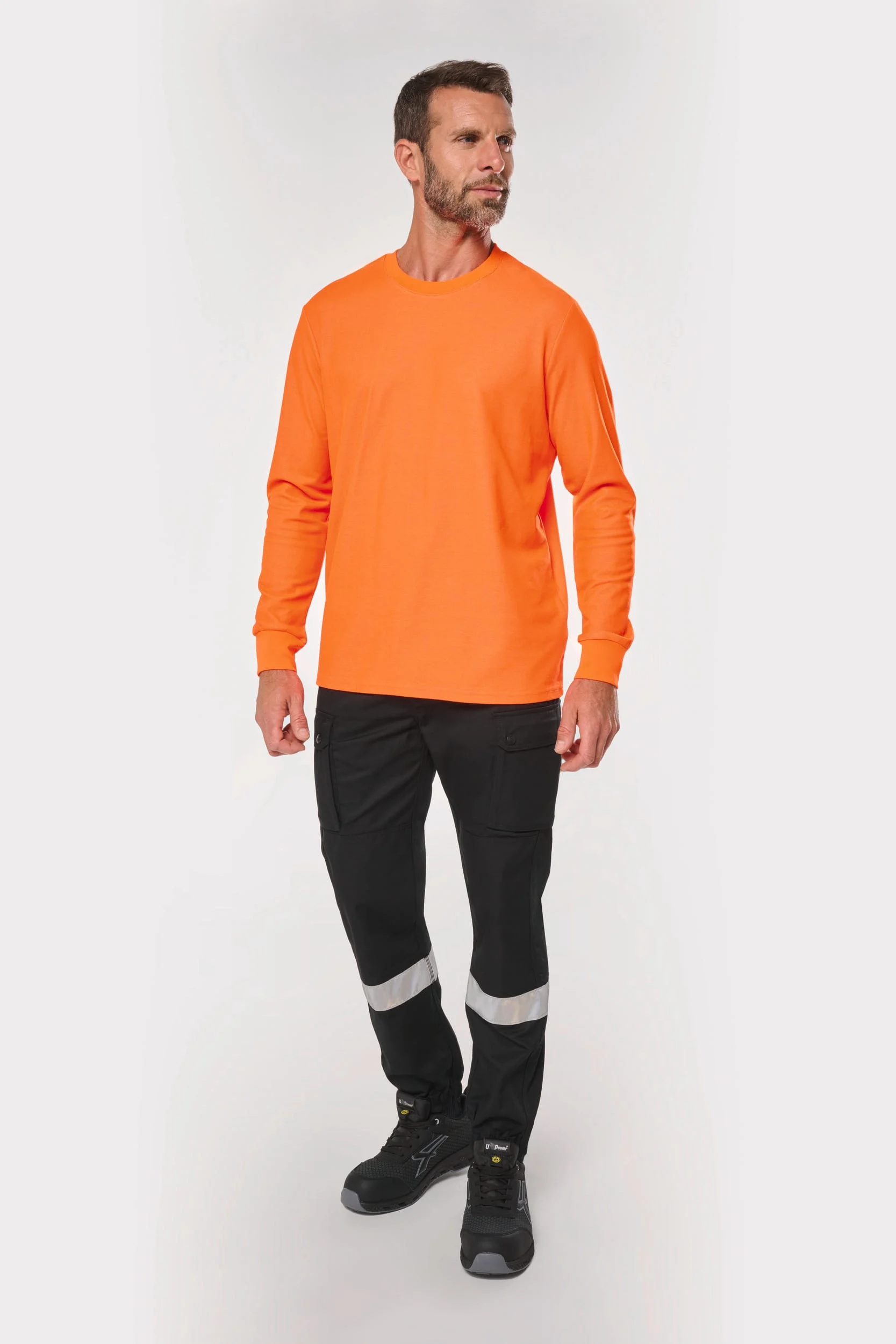 WK712 - Pantalon cargo unisexe avec bas élastiqué et bande réfléchissante – Image 5