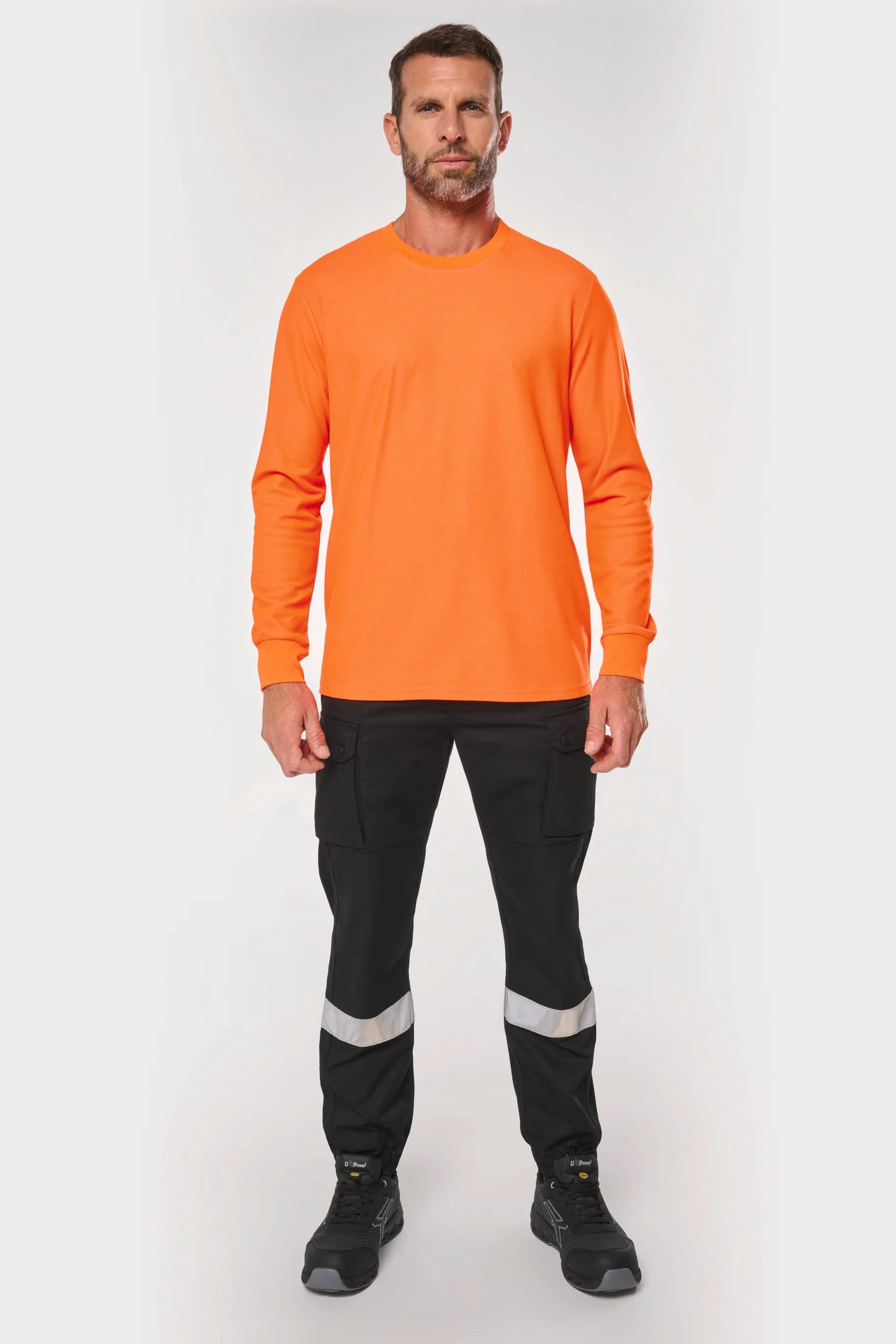 WK712 - Pantalon cargo unisexe avec bas élastiqué et bande réfléchissante – Image 4