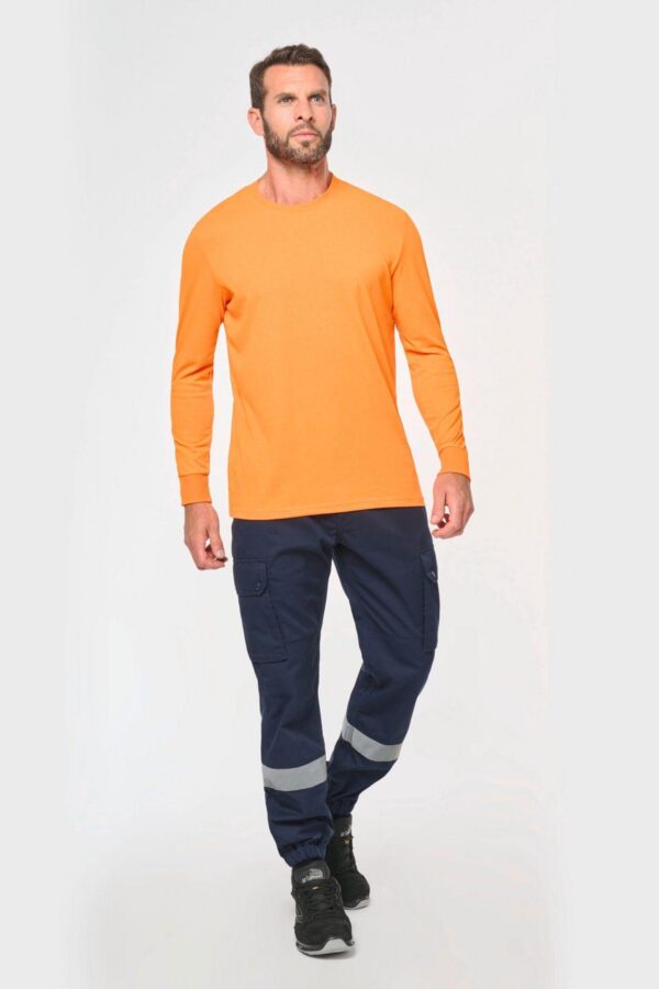 WK712 - Pantalon cargo unisexe avec bas élastiqué et bande réfléchissante – Image 3