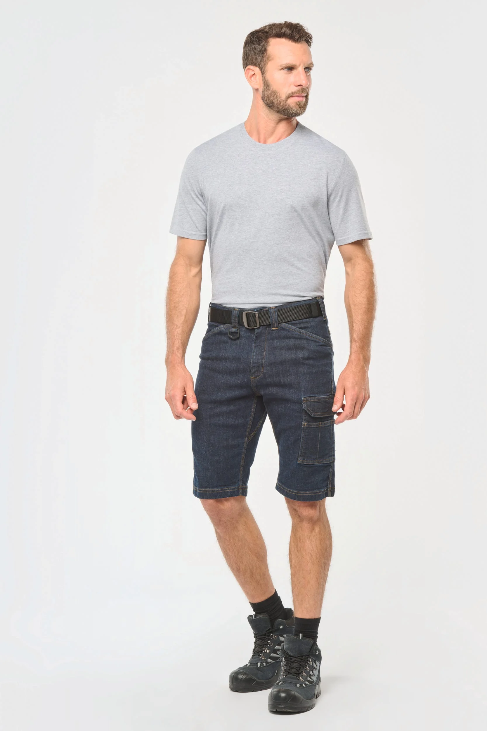 WK715 - Bermuda denim multipoches homme – Image 3