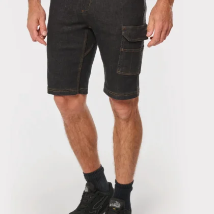 WK715 - Bermuda denim multipoches homme