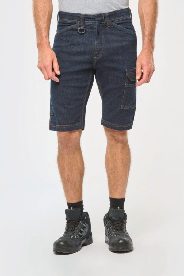 WK715 - Bermuda denim multipoches homme