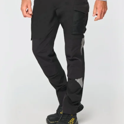 WK746 - Pantalon stretch recyclé multipoches unisexe