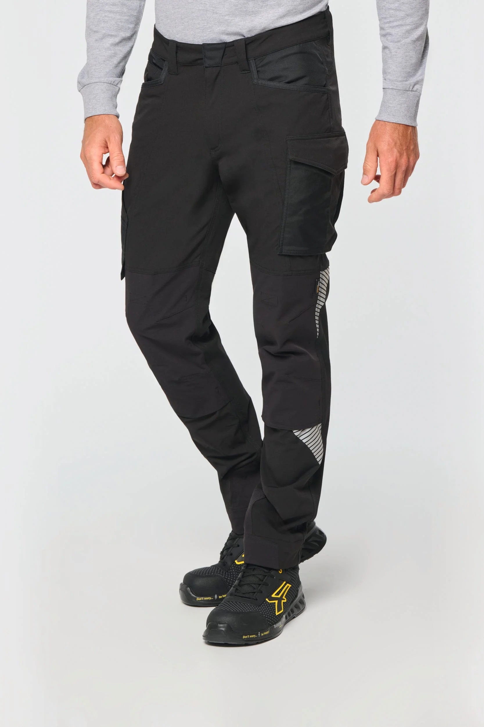 WK746 - Pantalon stretch recyclé multipoches unisexe