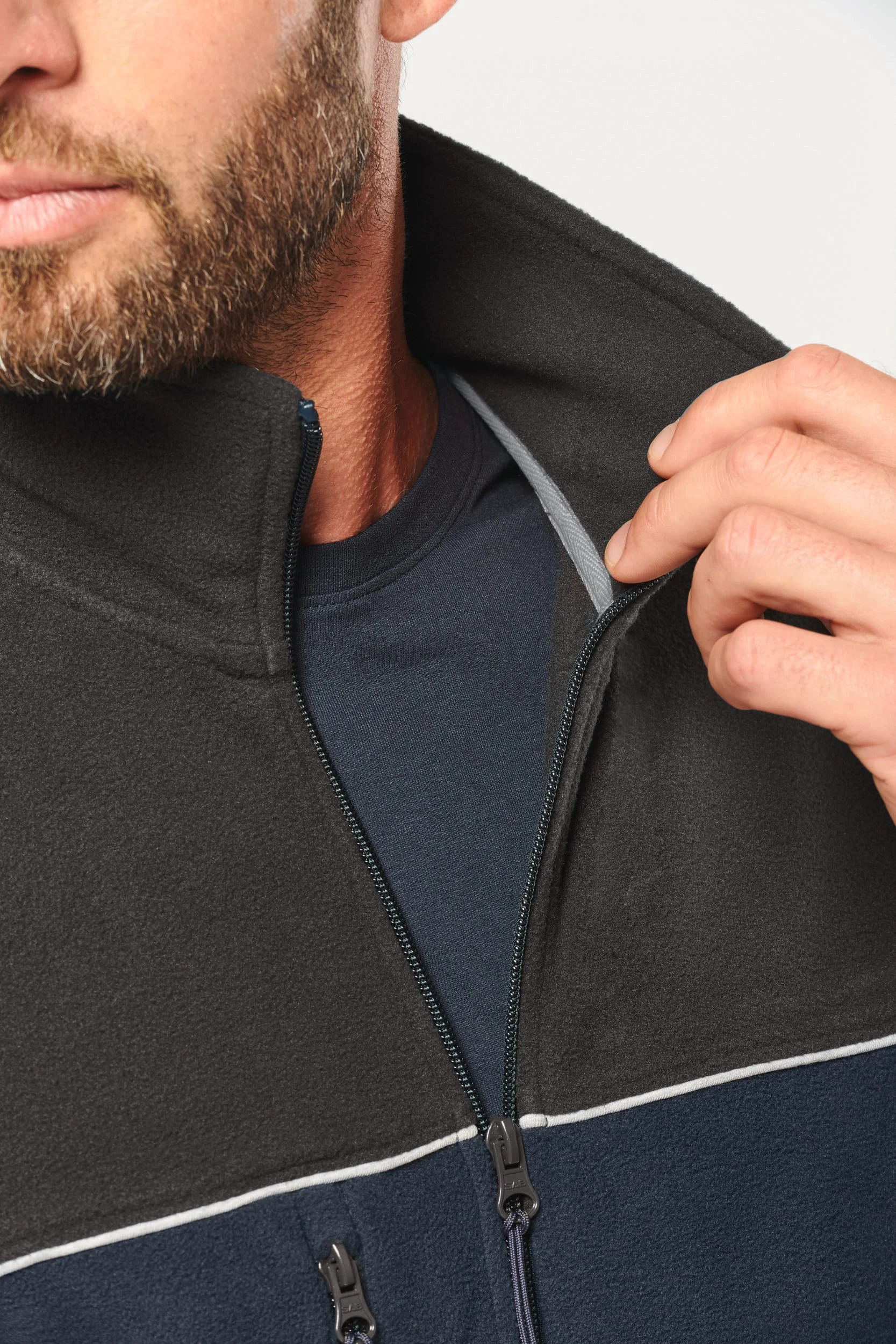 WK904 - Veste micropolaire bicolore écoresponsable unisexe – Image 4