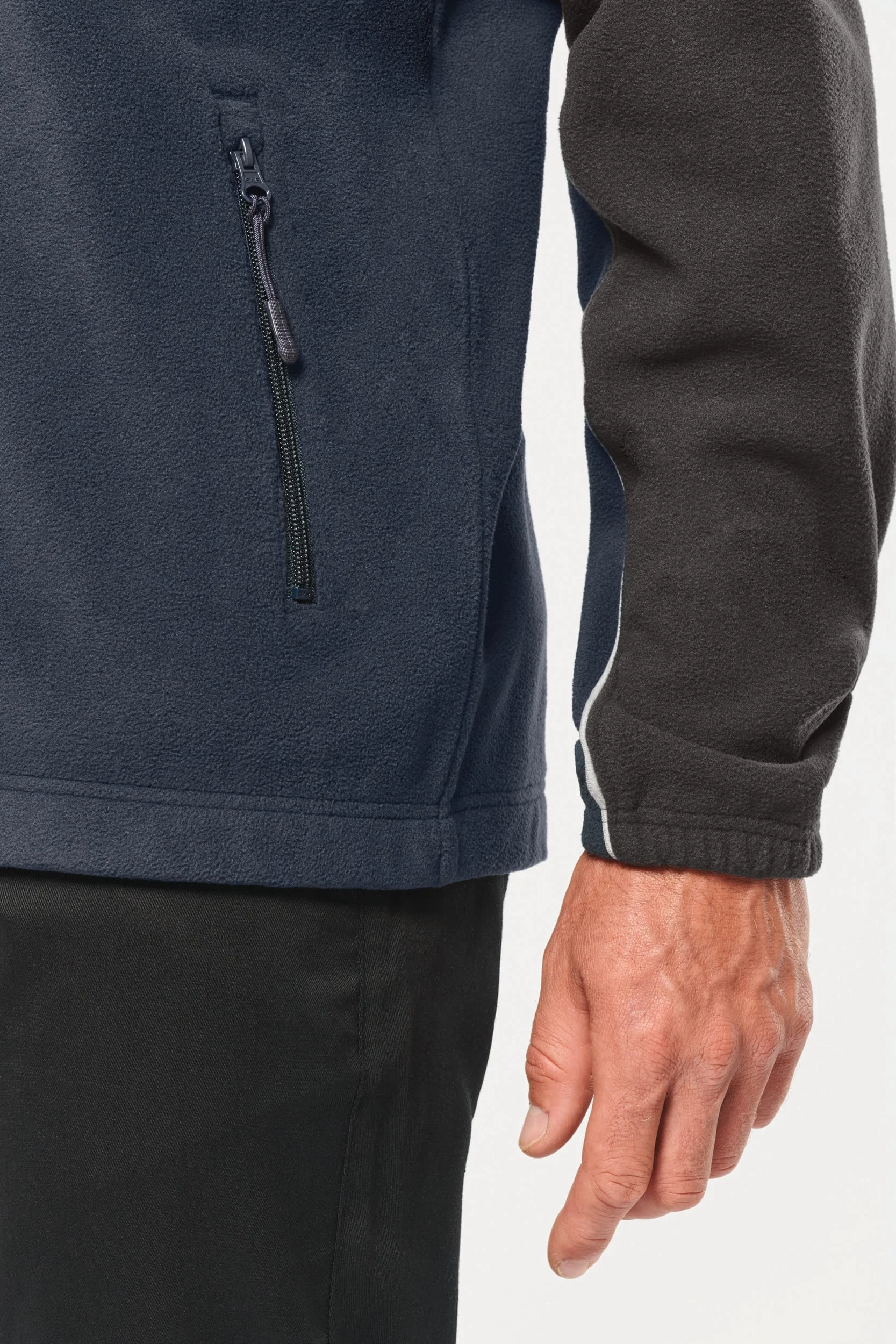 WK904 - Veste micropolaire bicolore écoresponsable unisexe – Image 5