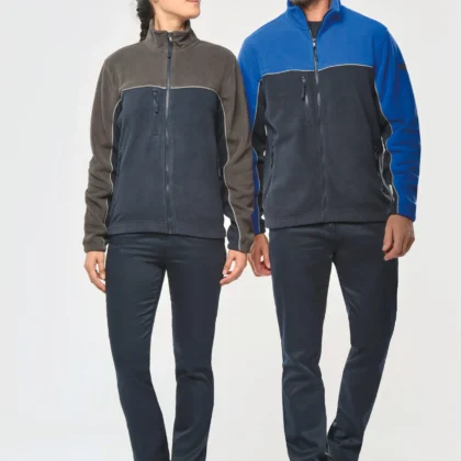 WK904 - Veste micropolaire bicolore écoresponsable unisexe
