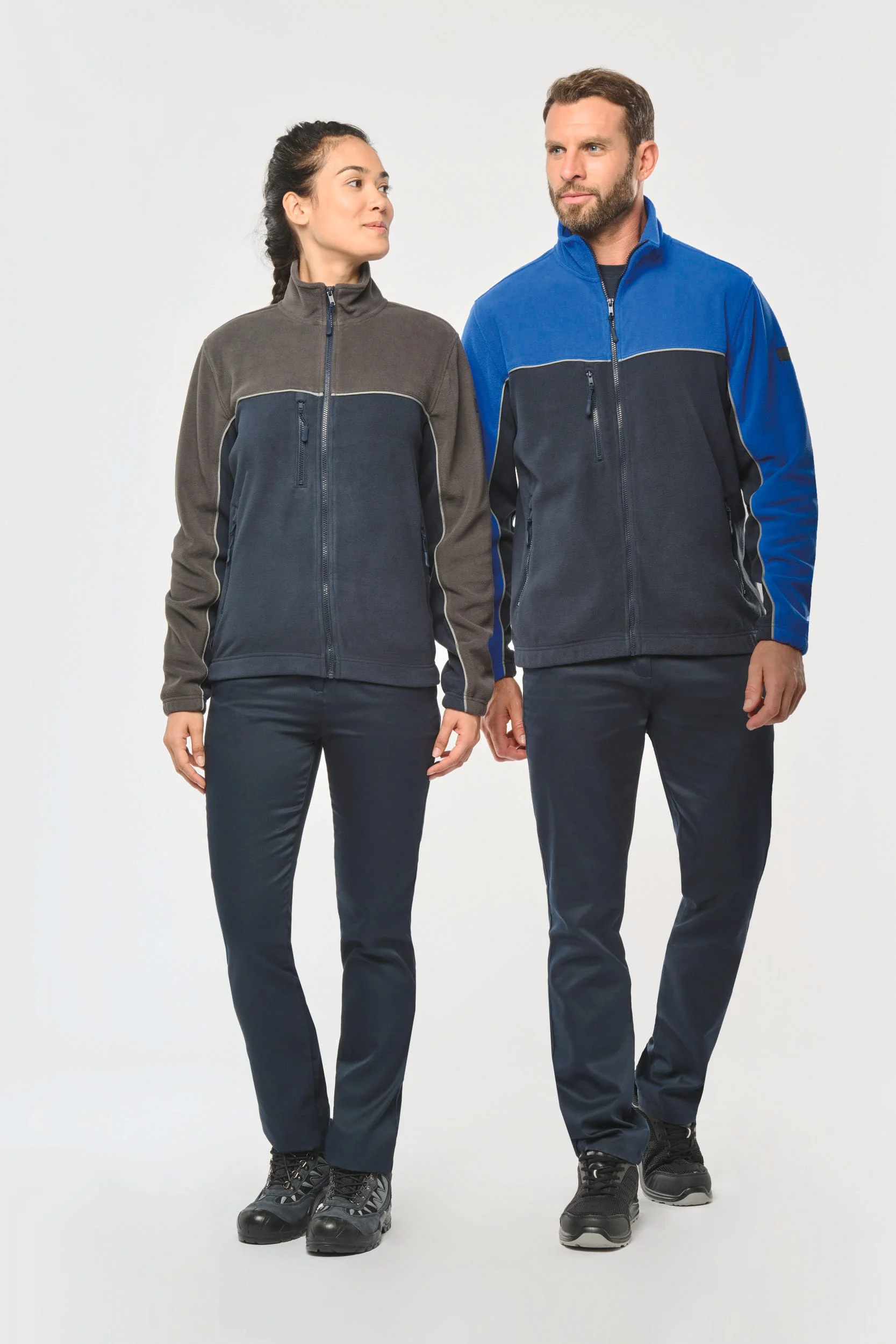 WK904 - Veste micropolaire bicolore écoresponsable unisexe
