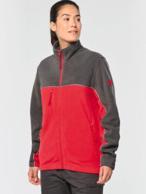 WK904 - Veste micropolaire bicolore écoresponsable unisexe
