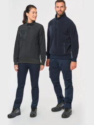WK905 - Polaire écoresponsable col zippé unisexe